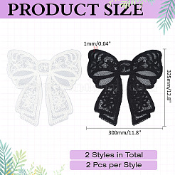 4 шт. 2-х цветные аксессуары для украшения из полиэстера&nbsp;DIY-HY0003-26