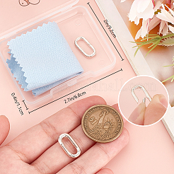 2 шт. 2 стиля 925 кольца с пружинным затвором из стерлингового серебра&nbsp;STER-BBC0007-41