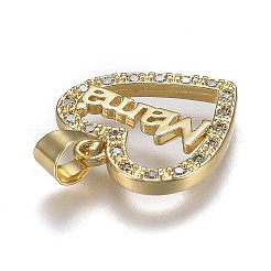 Латунные микропаве прозрачные подвески с фианитом&nbsp;X-ZIRC-A011-09G