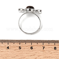 Регулируемое кольцо с луной из драгоценных камней&nbsp;G-E150-05P