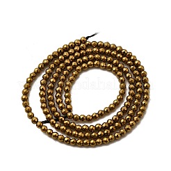 Гальванические нити из синтетических немагнитных гематитовых бусин&nbsp;G-H001-51B