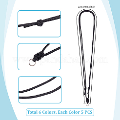 30 шт. 6 цвета регулируемые нейлоновые нити для изготовления ожерелий&nbsp;AJEW-PH01642