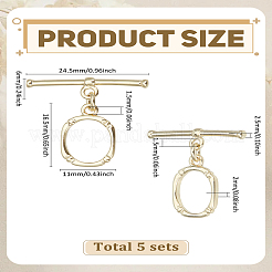 5 сумка латунные застежки-тоглы&nbsp;KK-LP0004-33