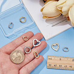 8 шт. 8 стиля латунных пружинных затворных колец&nbsp;KK-WR0001-81