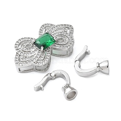 Латунный бантик микропаве из кубического циркония с застежкой&nbsp;KK-A252-17P