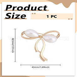 1 шт. броши-банты из сплава со стразами для женщин&nbsp;JEWB-LP0010-19KCG