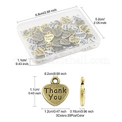 60 шт. 3 цвета подвески из сплава в тибетском стиле&nbsp;FIND-FS0004-52