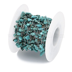 Цепочка из бусин ручной работы из натуральной бирюзы&nbsp;CHS-H028-06A-04