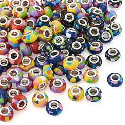 100 шт. 5-цветные европейские бусины из смолы в богемном стиле&nbsp;RESI-TA0004-83