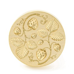 Золотая тональная круглая сургучная печать&nbsp;AJEW-Z034-01G-06