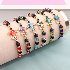 6шт. браслеты из сплава с эмалью в виде черепахи&nbsp;FS-WG462BE-01