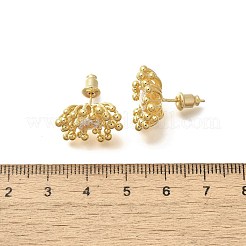 Серьги-гвоздики из циркония&nbsp;EJEW-A121-06G