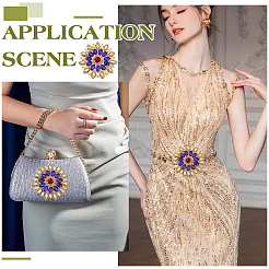 2 шт. кабошоны из сплава стеклянных стразов&nbsp;FIND-FG0004-83G