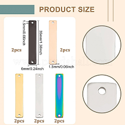 10 шт. 5-х цветные подвески-соединители из нержавеющей стали 304&nbsp;FIND-BC0003-44