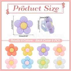 48 шт. 8-цветные пластиковые и смоляные пряжки для обуви&nbsp;HJEW-ME00037