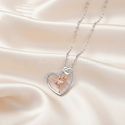 Ожерелья с подвесками из латуни с прозрачным кубическим цирконием&nbsp;FS-WGB309C-01