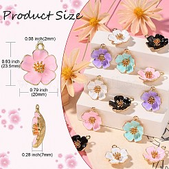 25шт 5 цвета сплава эмалевые подвески&nbsp;ENAM-CJ0003-60