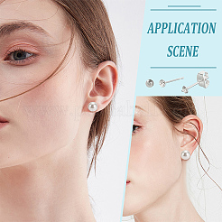 40 шт. 925 шт. для сережек-гвоздиков из стерлингового серебра&nbsp;STER-DC0001-03