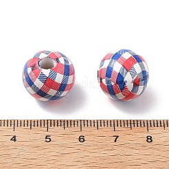 Тематика дня независимости деревянные европейские бусины&nbsp;WOOD-I014-01B