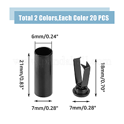 40 шт. 2-цветные напыленные печатные наконечники из сплава для шнурков&nbsp;FIND-DC0005-08