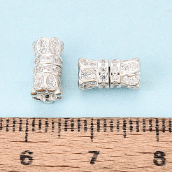 925 застежка-винт из стерлингового серебра с прозрачными кубическими циркониями&nbsp;STER-T008-78S