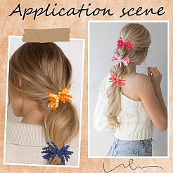 18 шт. 9-х цветные эластичные резинки для волос из полиэстера&nbsp;OHAR-SP0001-02A