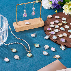 40 шт. 2-цветный сплав с УФ-покрытием и разноцветными стеклянными стразами&nbsp;FIND-PJ0001-38