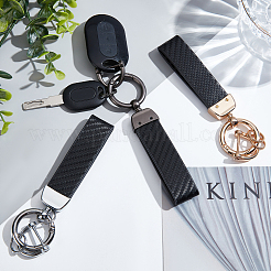 3 комплект 3-х цветных брелоков из микрофибры и кожи&nbsp;KEYC-GA0001-11