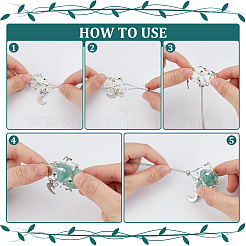 3 шт. латунные ожерелья-мешки в технике макраме&nbsp;NJEW-WR00007