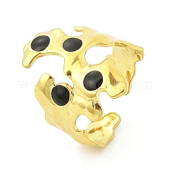 Нерегулярные эмалированные широкие открытые манжеты из нержавеющей стали 304 для женщин&nbsp;LS-RJEW-G338-12G-02