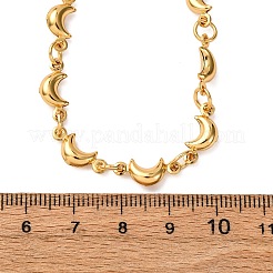 Женские ожерелья-цепочки из нержавеющей стали 304 в форме луны&nbsp;NJEW-G178-09G