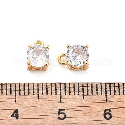 Латунные микропаве прозрачные кубические циркониевые подвески&nbsp;KK-G516-29G