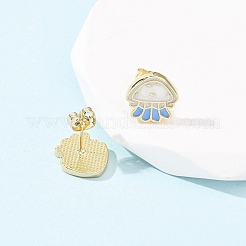 Серьги-гвоздики из латуни&nbsp;EJEW-B152-01G-02