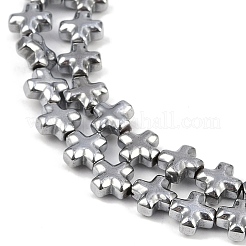 Гальванические нити из синтетических немагнитных гематитовых бусин&nbsp;G-K375-E03-01