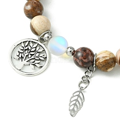 Природные и синтетические Gemstone браслеты простирания&nbsp;BJEW-JB09885