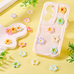 84 шт. 12 стиля кабошонов из непрозрачной смолы цвета плюмерии&nbsp;RESI-TA0004-32