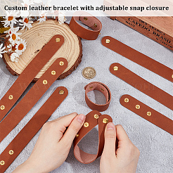 Регулируемый однотонный кожаный браслет на шнурке BJEW-WH0022-48B