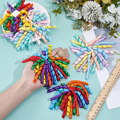 6 шт. 2-х цветное самоклеящееся украшение из полиэстера&nbsp;AJEW-BC0009-50