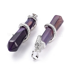 Натуральные агатовые крупные заостренные подвески&nbsp;G-F696-B11