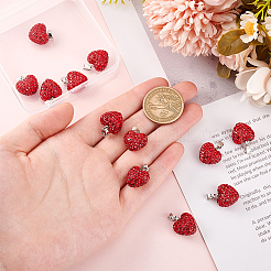 12 шт. подвески из полимерной глины со стразами&nbsp;RB-PH0001-55