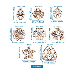 Наборы для изготовления серег с подвесками своими руками из филигранных столярных изделий&nbsp;DIY-TA0003-12P
