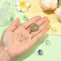 7шт 7 цвета прозрачные стеклянные бусины&nbsp;GLAA-YW0005-59