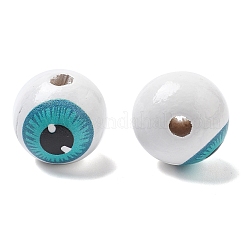 Печатные деревянные европейские бусины схима&nbsp;WOOD-G023-01E