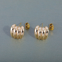 Серьги-гвоздики из латуни в форме банана&nbsp;GV0616