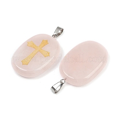 Природного розового кварца подвески&nbsp;G-S392-01D