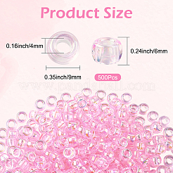 500шт акриловые бусины с УФ-покрытием&nbsp;OACR-SP0001-85A