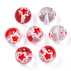 Прозрачное стекло с эмалевыми бусинами&nbsp;LAMP-T011-21B