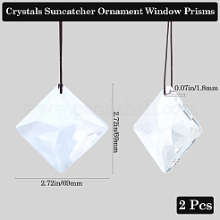 Прозрачные стеклянные подвески&nbsp;GLAA-SP0001-18A