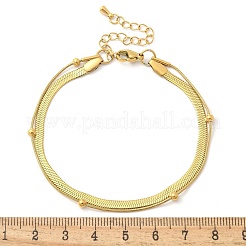 Цепочки-«елочки» и браслеты-змейки из нержавеющей стали 304&nbsp;LS-BJEW-U019-04G-05