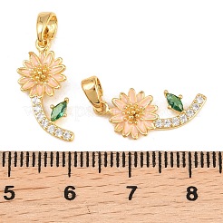 Латунные микро проложить кубического циркония подвески&nbsp;KK-H262-18G